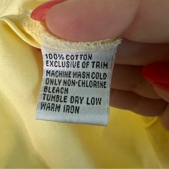 Talbots Y2K Tunic Tank Top. Butter Yellow. Size: 1X. 100% Cotton. - Picture 7 of 7